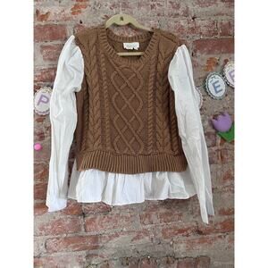 Anthropologie Layered Sweater Vest